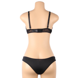 ensemble deux pièces de soutien-gorge transparent et bandes s-m