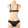 ensemble deux pièces de soutien-gorge transparent et bandes s-m