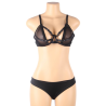 ensemble deux pièces de soutien-gorge transparent et bandes s-m