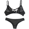 ensemble deux pièces de soutien-gorge transparent et bandes s-m