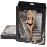 ensemble deux pièces de soutien-gorge transparent et bandes s-m