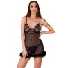 ensemble zerunam babydoll + string noir