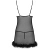 ensemble zerunam babydoll + string noir