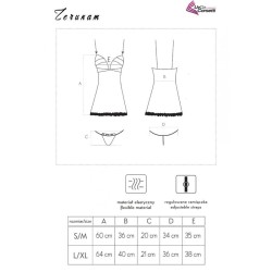 ensemble zerunam babydoll + string noir