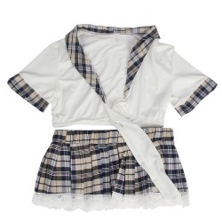 costume décolière sexy haut et jupe l-xl