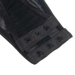 teddy avec jarretière détail poitrine noir s-m