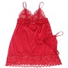 babydoll en satin avec dentelle rouge l-xl