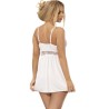 babydoll décolleté en v détail noeud blanc l-xl
