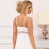 babydoll décolleté en v détail noeud blanc l-xl
