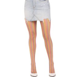 bas au crochet multicolore