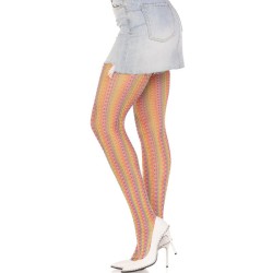 bas au crochet multicolore