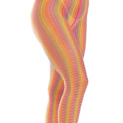 bas au crochet multicolore