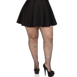 bas maille cristallisée noir grande taille