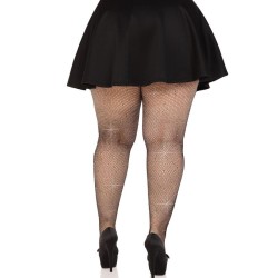 bas maille cristallisée noir grande taille