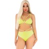 top & culotte jaune avec bretelles