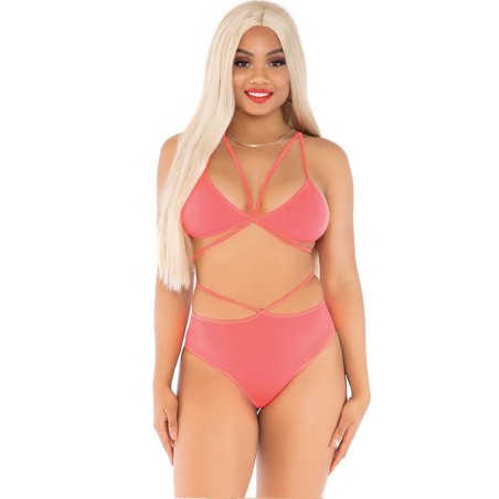 haut & culotte corail à bretelles