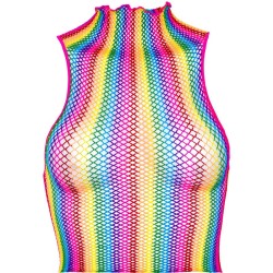 haut en filet multicolore