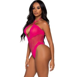 body décolleté ouvert et croisé fuchsia