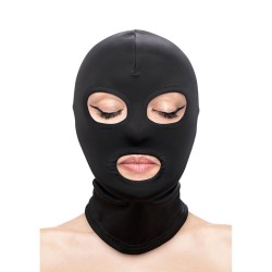 fetish & fashion cagoule yeux et bouche nylon noir