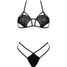 soutien-gorge + string jimena lc 20216 noir taille unique