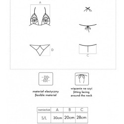 soutien-gorge + string jimena lc 20216 noir taille unique
