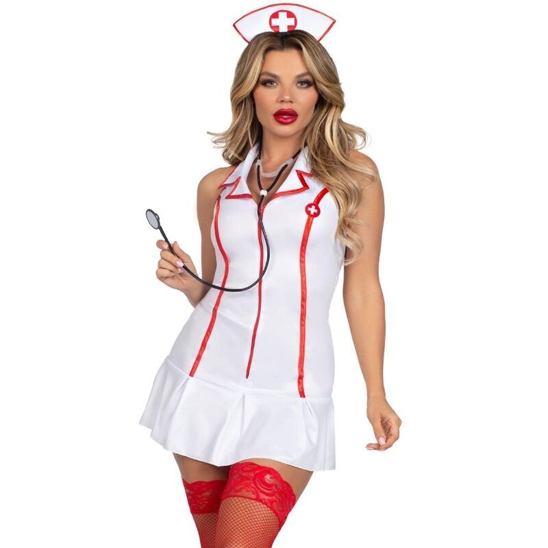 costume d'infirmière en chef blanc s-m costume d'infirmière en chef blanc s-m