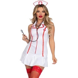 costume d'infirmière en chef blanc m-l