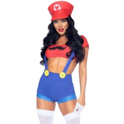 costume sexy mario bros rouge-bleu s