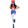 costume sexy mario bros rouge-bleu m