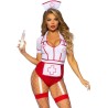 costume infirmière sexy rouge-blanc m