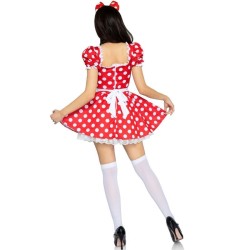 robe à pois + bandeau rouge-blanc m