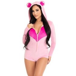 body velours ours en teddy rose s
