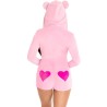 body velours ours en teddy rose s
