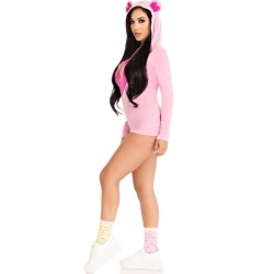 body velours ours en teddy rose s
