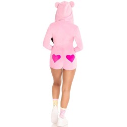 body velours ours en teddy rose s
