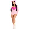 body velours ours en teddy rose m