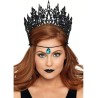 couronne avec paillettes et bijoux noir