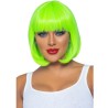 perruque bob fluorescente vert fluo