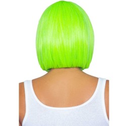 perruque bob fluorescente vert fluo