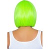 perruque bob fluorescente vert fluo