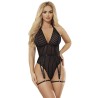 954154 body avec porte-jarretelles noir l-xl