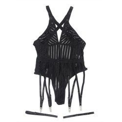 954154 body avec porte-jarretelles noir l-xl
