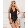 954154 body avec porte-jarretelles noir l-xl