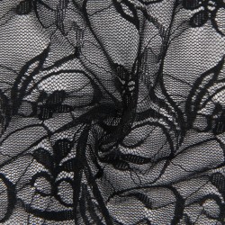 954185 babydoll en dentelle à bretelles réglables noire s-m