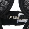 954185 babydoll en dentelle à bretelles réglables noire s-m