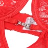 954208 babydoll en dentelle à bretelles réglables rouge s-m