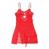 954215 babydoll en dentelle à bretelles réglables rouge l-xl