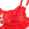 954215 babydoll en dentelle à bretelles réglables rouge l-xl
