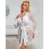 954376 chemise de nuit à manches longues à motif floral blanc l-xl