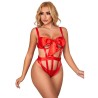 954475 body sexy ajouré avec noeud rouge l-xl
